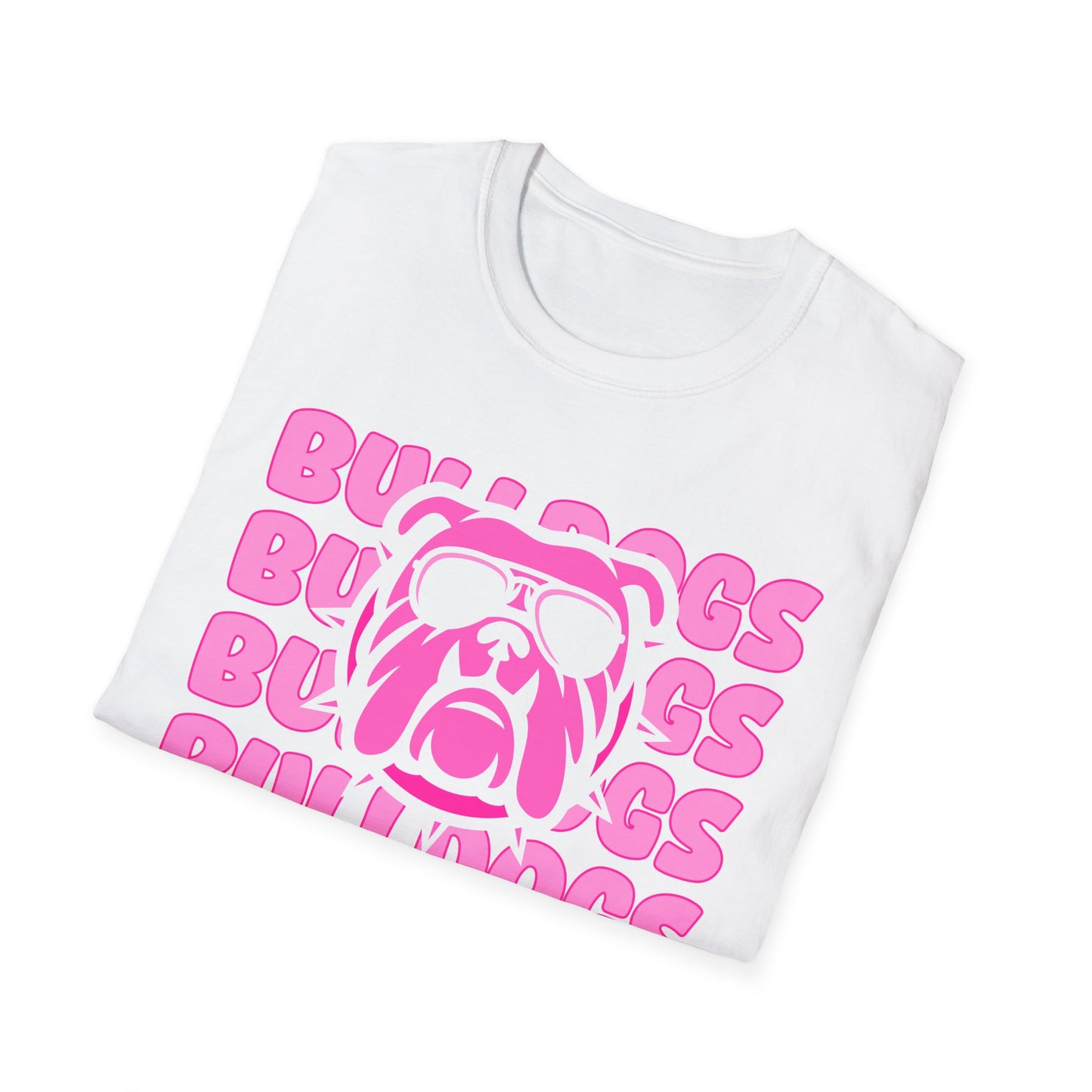 Pink Bulldog Unisex T-Shirt, Dog Lover Gift, Casual Wear, Cute Animal Tee, Pet Owner Apparel, Everyday Comfort