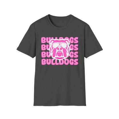Pink Bulldog Unisex T-Shirt, Dog Lover Gift, Casual Wear, Cute Animal Tee, Pet Owner Apparel, Everyday Comfort