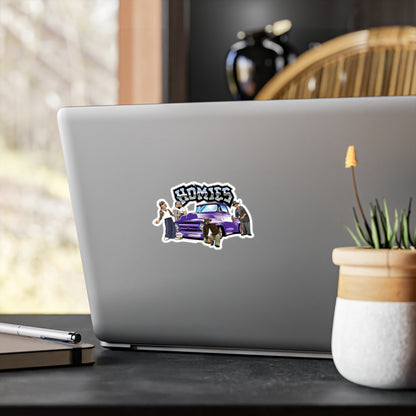 Purple Truck Homies Kiss-Cut Vinyl Decals | Unique Stickers for Home Decor, Skateboards, Laptops, Gift Ideas, Urban Art