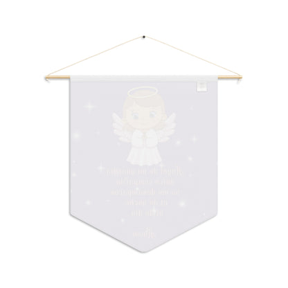 Whimsical Guardian Angel Pennant, Cute Nursery Decor, Baby Shower Gift, Inspirational Wall Hanging, Kids Room Decoration