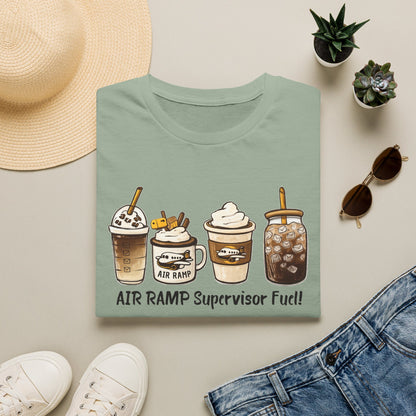 Air Ramp Supervisor Fuel T-Shirt — Coffee & Frappe Crewneck for Air Ramp Workers
