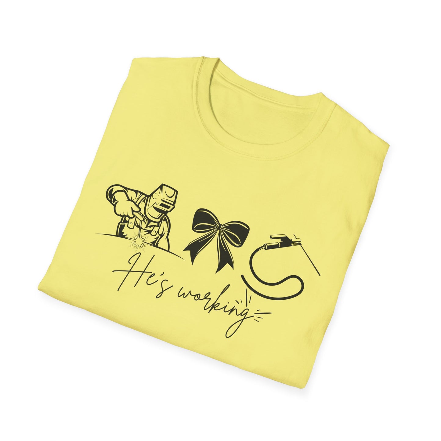 Welder Softstyle T-Shirt - He is working