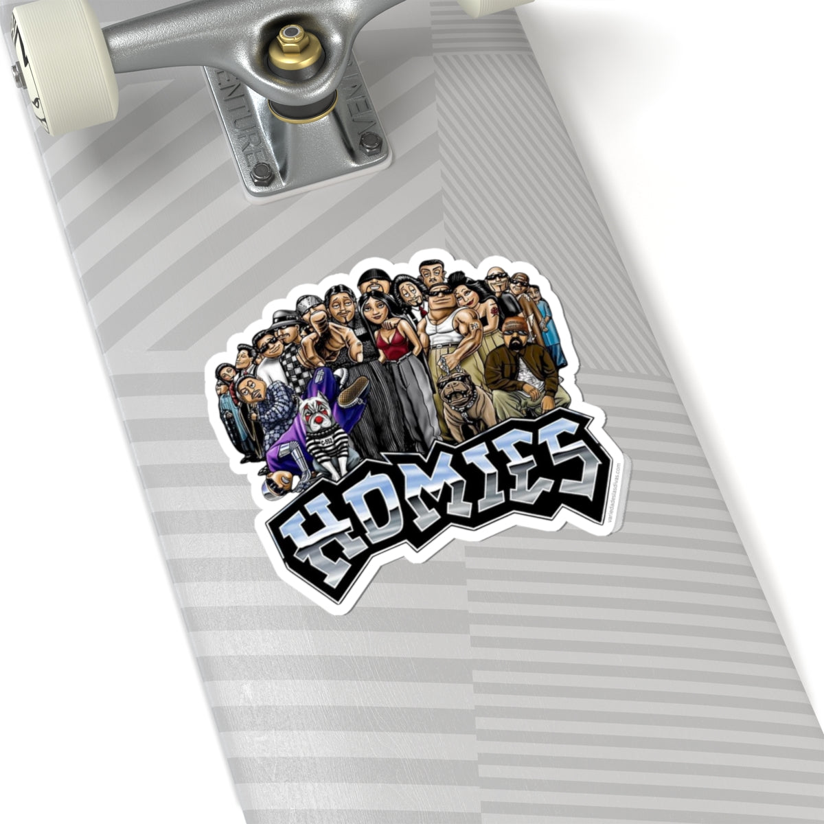 Homies Crew Kiss-Cut Sticker — Urban Chicano Art Laptop Decal