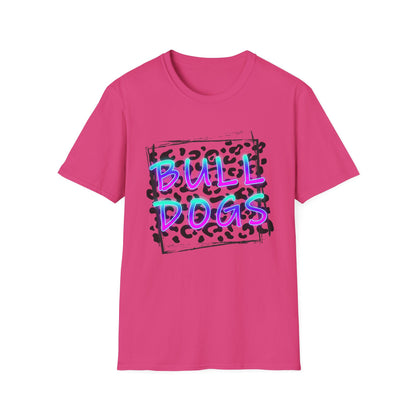 Neon Bulldogs Graphic T-Shirt, Casual Wear, Unisex Tee, Bulldog spirit, Summer Fashion
