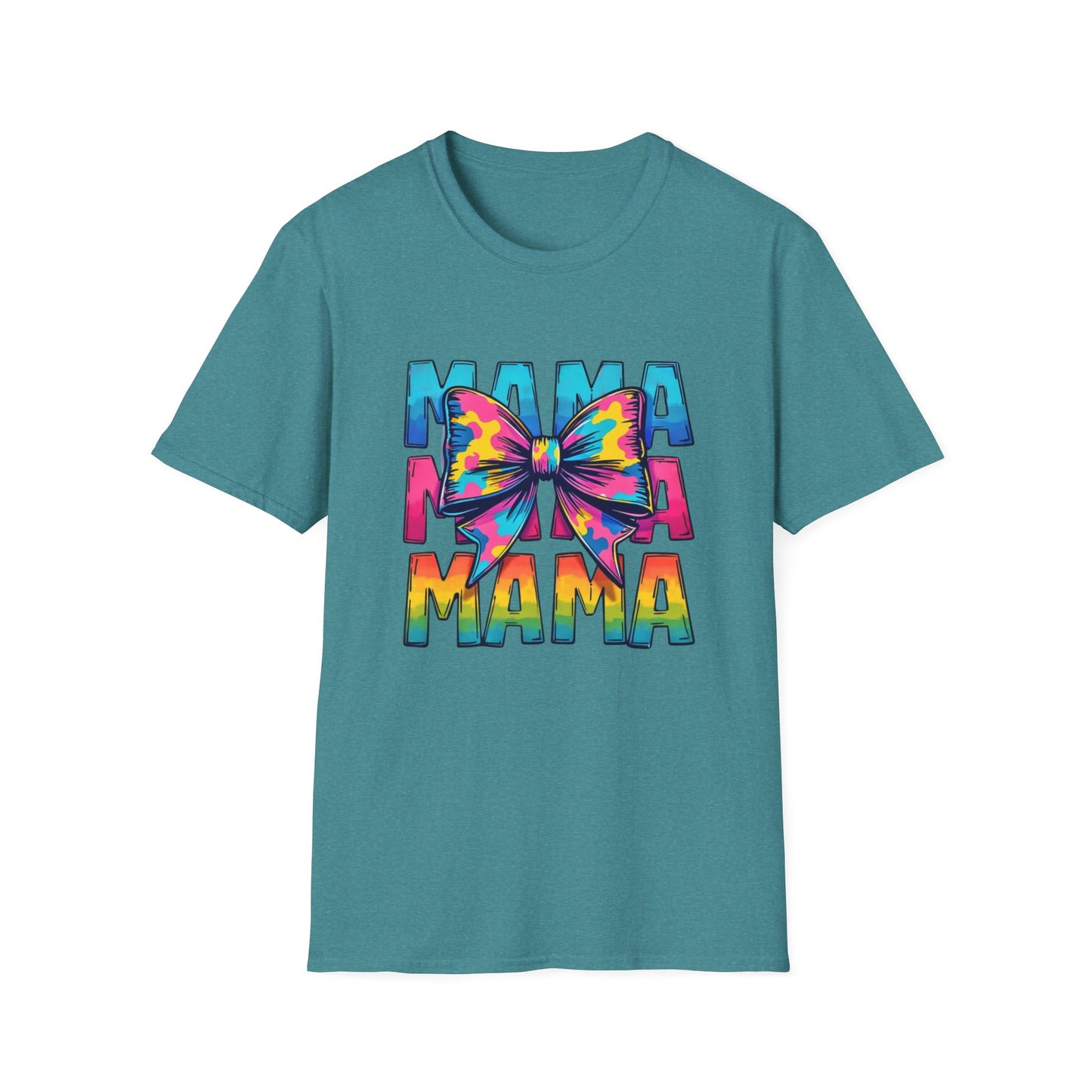 Neon MAMA T-Shirt with Coquette Bow