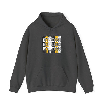 Bulldogs Spirit Hoodie, Unisex Heavy Blend Sweatshirt, Team Spirit Apparel, Gift for Sports Fans, Casual Wear