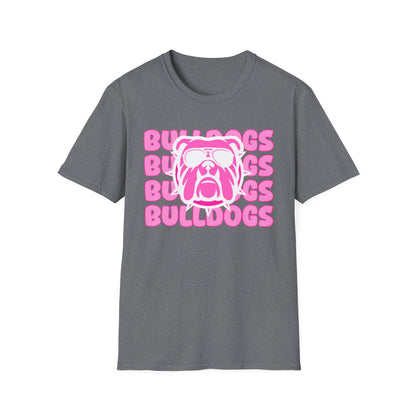 Pink Bulldog Unisex T-Shirt, Dog Lover Gift, Casual Wear, Cute Animal Tee, Pet Owner Apparel, Everyday Comfort