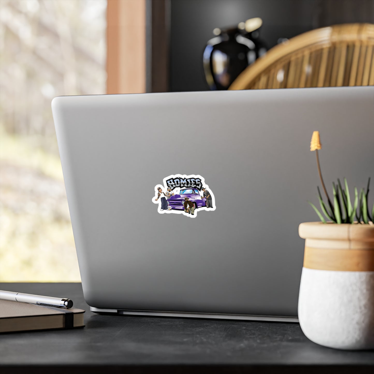 Purple Truck Homies Kiss-Cut Vinyl Decals | Unique Stickers for Home Decor, Skateboards, Laptops, Gift Ideas, Urban Art