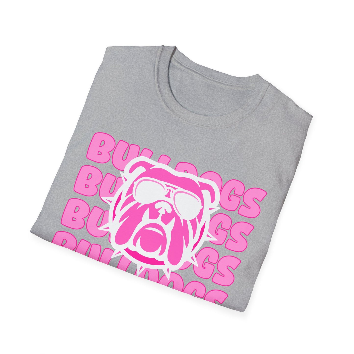 Pink Bulldog Unisex T-Shirt, Dog Lover Gift, Casual Wear, Cute Animal Tee, Pet Owner Apparel, Everyday Comfort