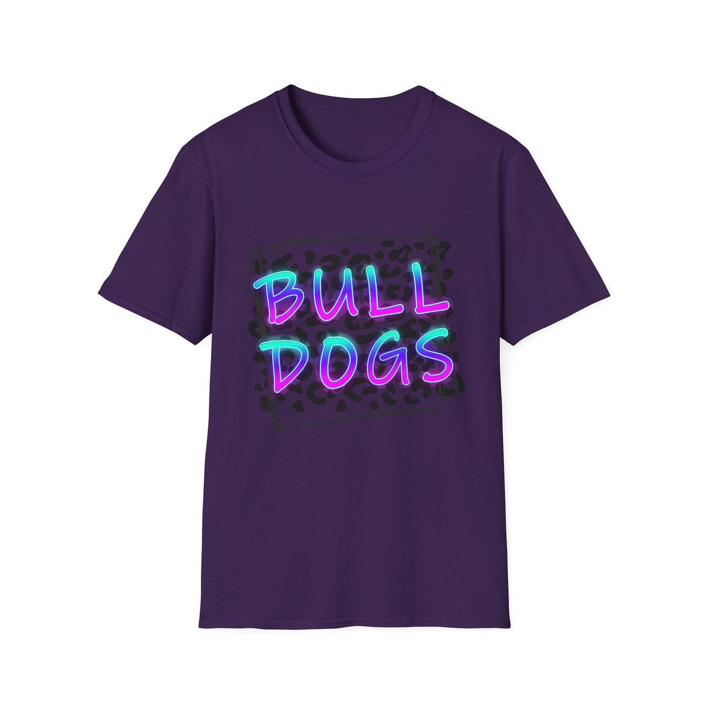 Neon Bulldogs Graphic T-Shirt, Casual Wear, Unisex Tee, Bulldog spirit, Summer Fashion