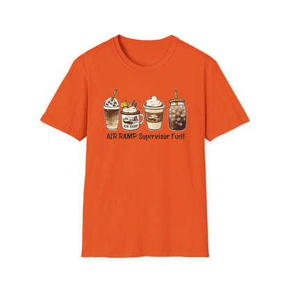 Air Ramp Supervisor Fuel T-Shirt — Coffee & Frappe Crewneck for Air Ramp Workers