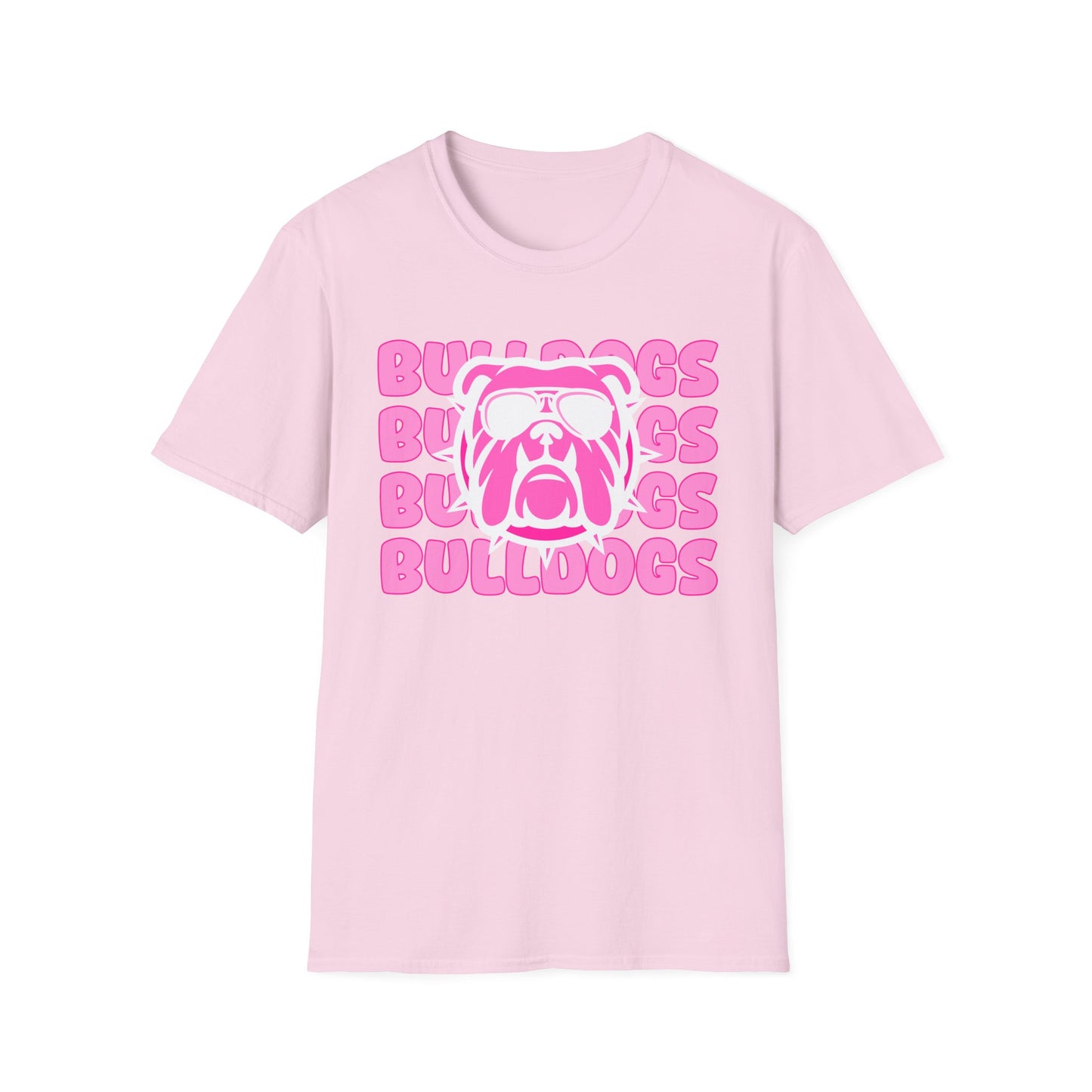 Pink Bulldog Unisex T-Shirt, Dog Lover Gift, Casual Wear, Cute Animal Tee, Pet Owner Apparel, Everyday Comfort