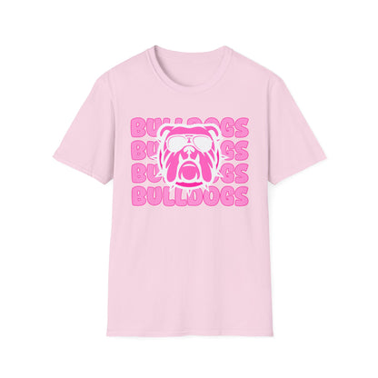 Pink Bulldog Unisex T-Shirt, Dog Lover Gift, Casual Wear, Cute Animal Tee, Pet Owner Apparel, Everyday Comfort