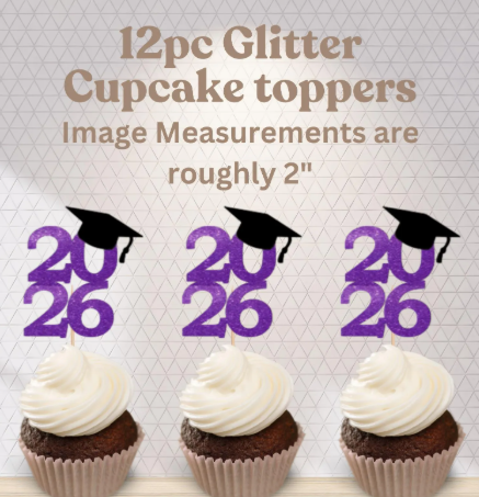 Class of 2026 Cupcake toppers