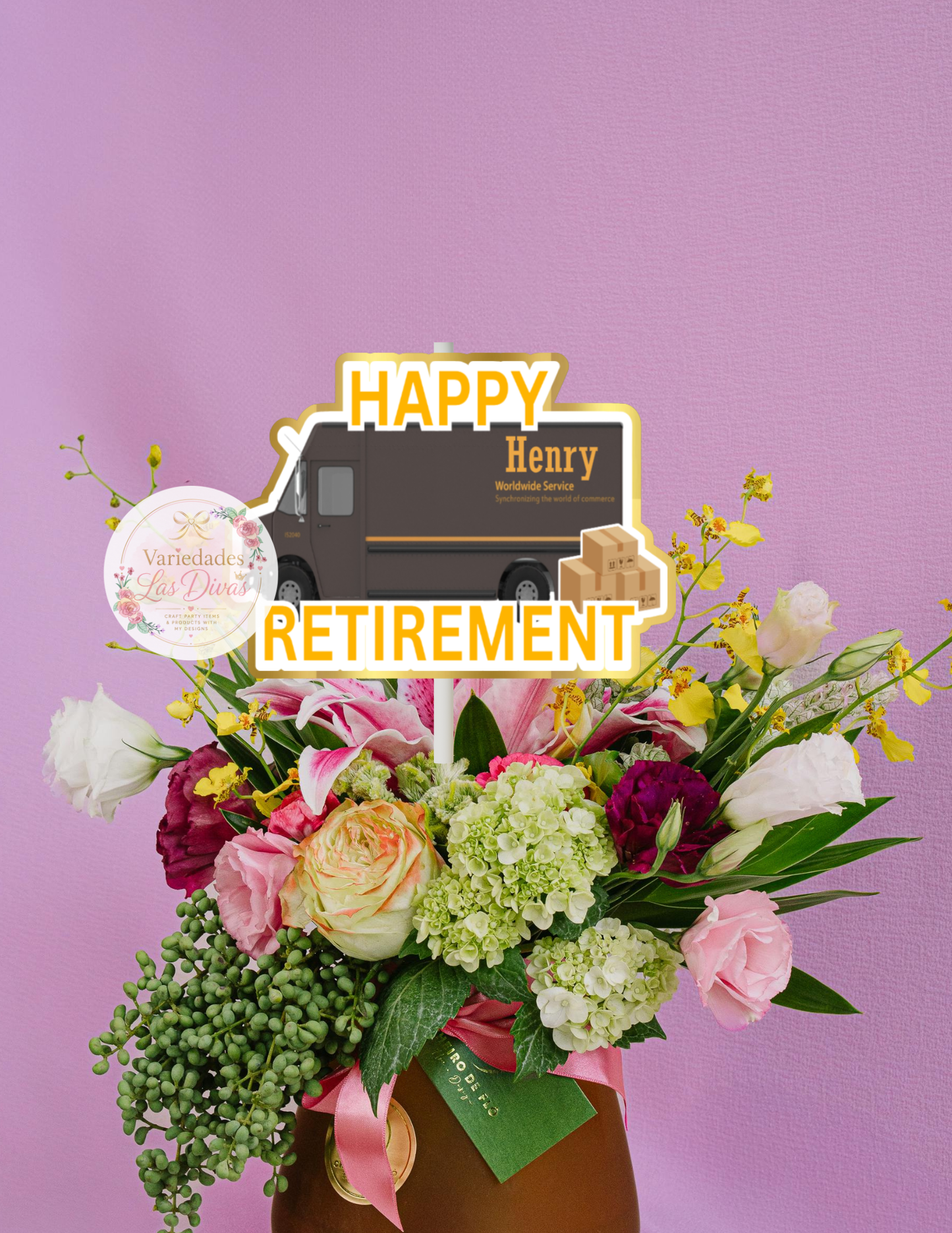 Happy Retirement Cake topper-Delivery man